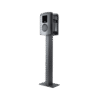 2x ALFEN EVE Single PRO AC 22 kW socket with doublesided steel pedestal