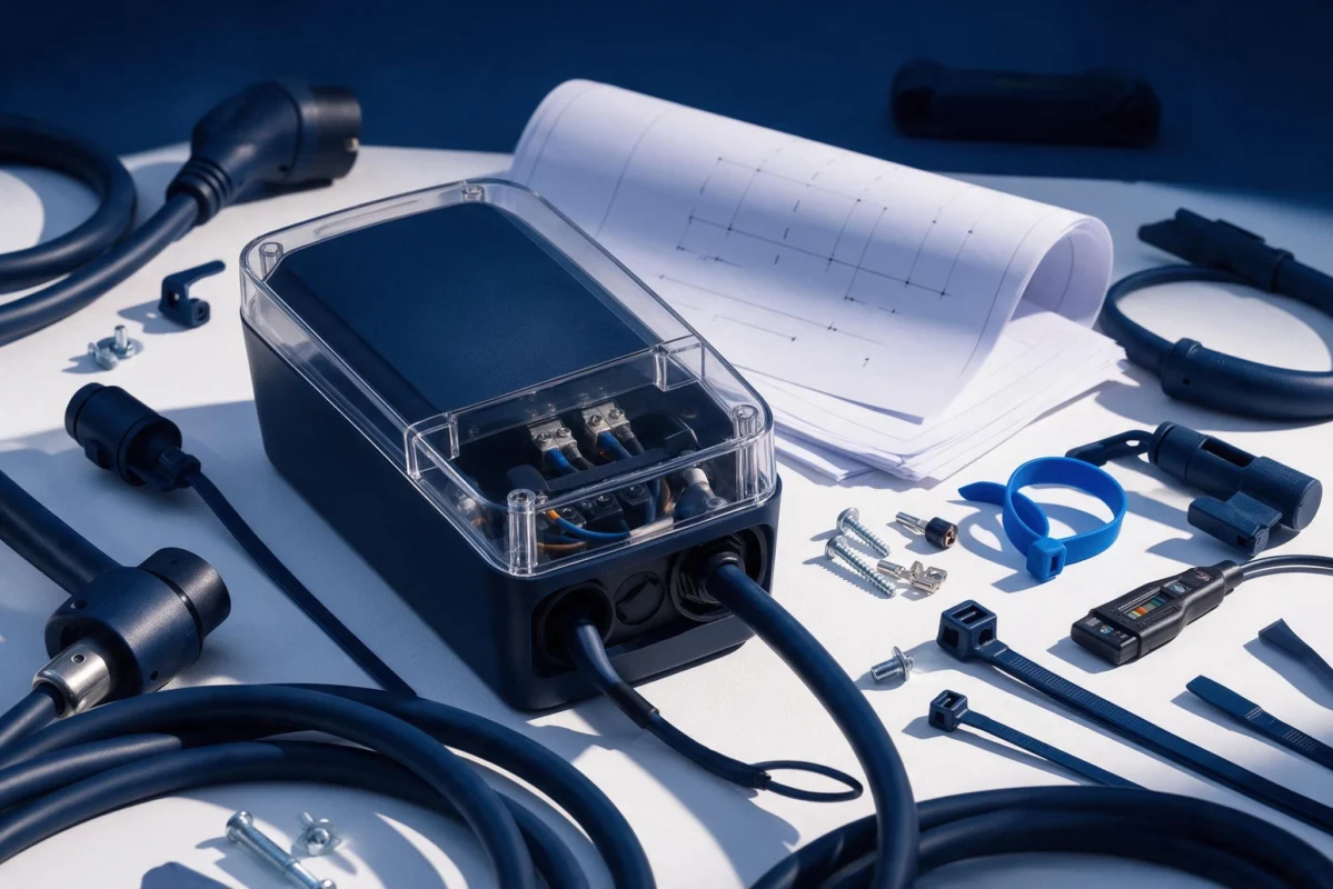 Professional header image for list-based article: Wallbox-Großhandel: Komplettangebote für Elektriker und I...